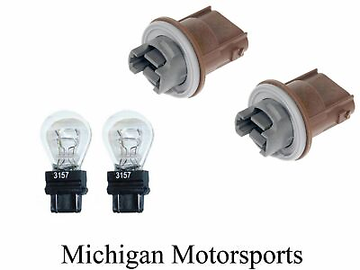 #ad QTY 2 Ford Light Socket Brake Tail Light Turn Signal Parking 3157 Bulb $19.99
