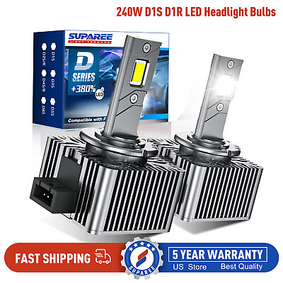 #ad SUPAREE D1S LED Headlight Bulbs 240W 6500K Super White HID Xenon Conversion Kit $37.99