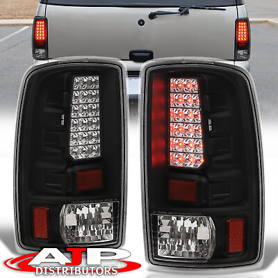 #ad LED Stop Brake Tail Lights Lamps Black For 2000 2006 Chevy Suburban Tahoe Yukon $84.99