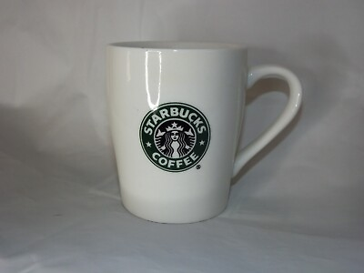 #ad Starbucks 2007 Classic Siren Nautical Mermaid Logo White Flared Coffee Mug 8 oz $10.95