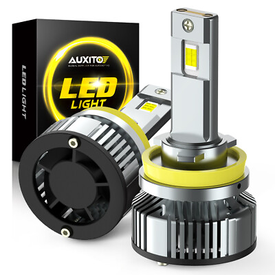 #ad AUXITO H11 LED Headlight Bulbs White Low Beam Conversion Kit Super Bright Y19 EA $43.69