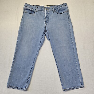 #ad Levis Jeans 311 Shaping Skinny Capri Women#x27;s Size 33X31 Light Wash Tapered $16.95