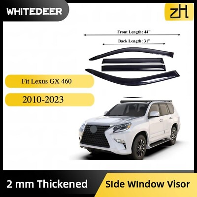 #ad Fits Lexus GX 460 2010 2023 Side Window Visor Sun Rain Deflector Guard Thickened $32.99