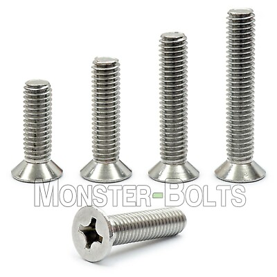 #ad #8 32 Phillips Flat Head Machine Screws 82° Countersunk A2 18 8 Stainless Steel $5.62