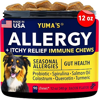 #ad Dog Allergy Chews Itch Relief for Dog Anti Allergy Skin Made In USA Free Shippin $17.89