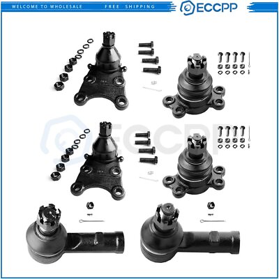 #ad 8pcs Front Lower Upper Ball Joints Steering Tie Rod End For 87 91 Isuzu Trooper $53.29