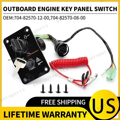 Replacement For Yamaha Outboard Single Engine Key Switch Panel 704 82570 12 00 $42.08