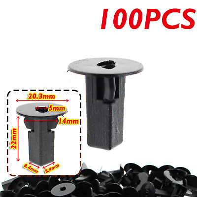 #ad 100 pcs Hole Car Plastic Rivet Door Trim Retainer Clips 9mm For Honda Mitsubishi $7.34