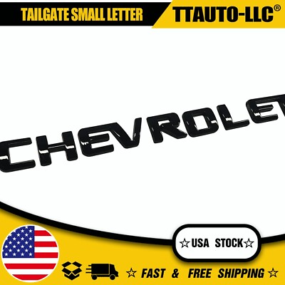 #ad For Rear Lifgate Tailgate Letter Badge Nameplate Gloss Black 3D Emblem DECAL $15.99