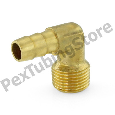 #ad 1 4quot; Hose Barb x 1 4quot; Male NPT Brass Elbow Threaded Fitting Fuel Water Air $4.85