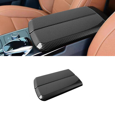 #ad Car Center Armrest Box Panel Cover Carbon Fiber Look For Benz GLS GLE 16 17 18 $28.97