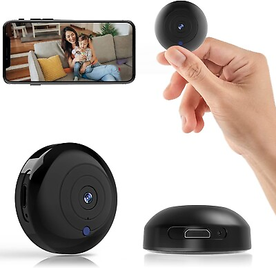 #ad Mini Indoor Camera Hidden Wireless Spy Camera with Video Recording 1080P $27.98