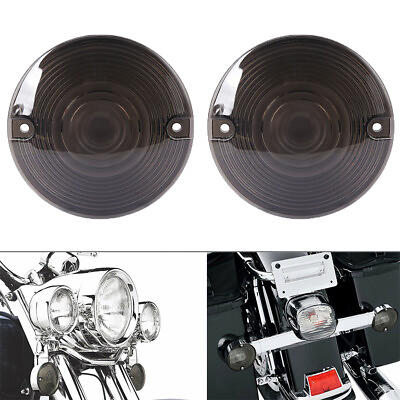 #ad Smoked Turn Signal Light Cover Lens for Harley Electra Road King Touring Classic $8.95