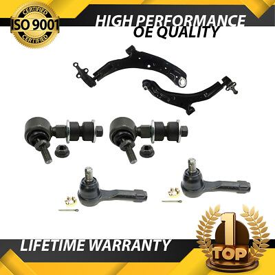 #ad 6x Front Lower Control Arm Ball Joint Sway Bar Tie Rod For Nissan Sentra 01 06 $156.99