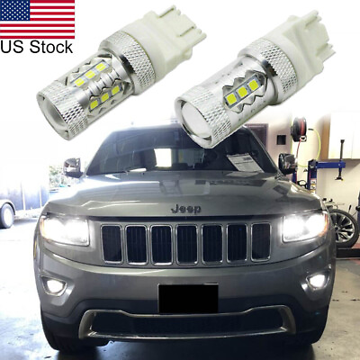 #ad 2x 3157 Xenon White LED Daytime Running Lights For 2011 2013 Jeep Grand Cherokee $17.99