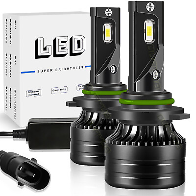 #ad CANBUS 9006 LED Headlight Super Bright Bulbs Kit White 40000LM High Low Beam USA $45.99