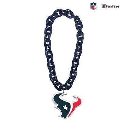 #ad Houston Texans NFL Fan Chain Necklace Foam Made in USA 4 Colors $31.99