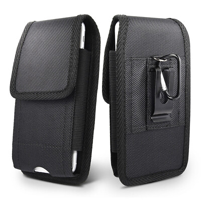 #ad Universal Leather Cell Phone Pouch Case Cover Holder Carrying Belt Clip Holster $6.19