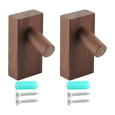 #ad Natural Wooden Coat Hooks Heavy Duty Wall Mounted Vintage Hangers Handmade Cr... $19.09