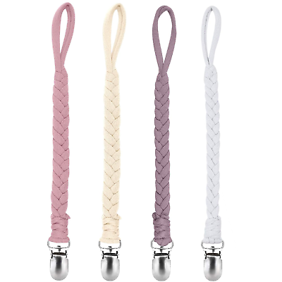 #ad Pacifier Clip Holder for Boy and Girl Unisex Design Universal Handmade Braided R $19.99