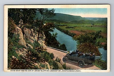 #ad Chattanooga TN Tennessee Car At Jonas Bluff On Lookout Vintage Postcard $7.99