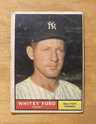 #ad Whitey Ford 1961 Topps Baseball #160 New York Yankees Low Grade $8.09