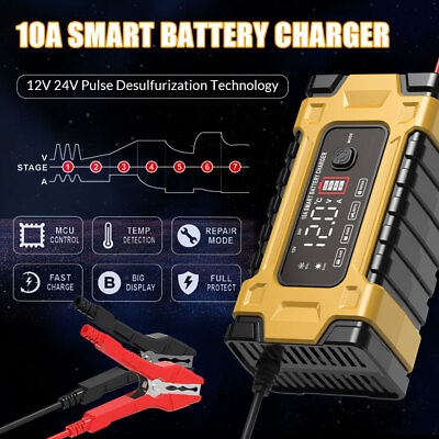 #ad #ad Car Battery Charger 12V 6A Smart Battery Trickle Charger Automotive 12V Battery $27.98