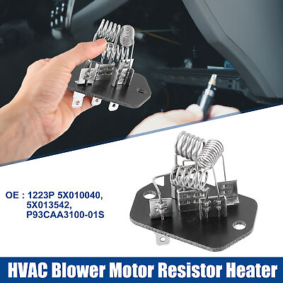 #ad 1 Pcs HVAC Blower Motor Resistor Heater Replacement Black Silver Tone $13.99