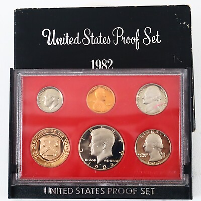 #ad 1982 US Proof Set S San Francisco In Stand Up Display Case $15.00