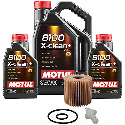 #ad 7L Motul 8100 X CLEAN 5W30 Wix Filter Motor Oil Change Kit API SN CF $82.95