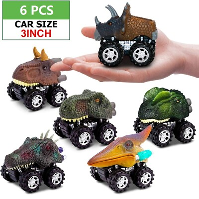 6 PCS Pull Back Dinosaur Car Mini Toy Car for Toddlers Kids 3 5 Year Old Gift $9.99