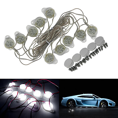 Universal 7000K White 90 LED Underglow Under Car Glow Puddle Lighting Lamps Kit $24.90