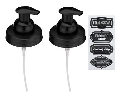 #ad Jarmazing Products Mason Jar Foaming Soap Dispenser Lids Black Two Pack $14.79