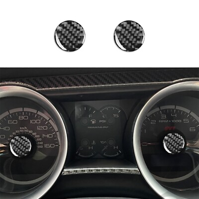 Carbon Fiber Decal Dashboard Instrument Cluster Center Cover For Mustang 2009 14 $9.99