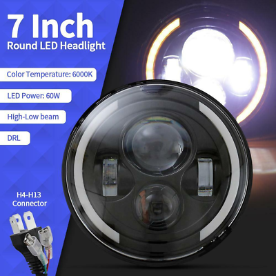 #ad 7 inch LED Headlight Truck Projector Driving For Yamaha V Star Toyota Ford Honda $28.88
