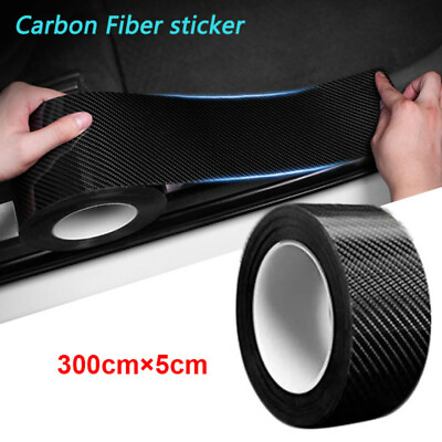 Strip Sill Scuff Cover Car Door Body Anti Scratch Sticker Carbon Fiber Protector $6.99