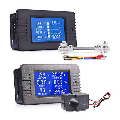 #ad 100A LCD Display AC DC Multimeter Voltmeter Ammeter Energy Monitor for RV Solar $16.14