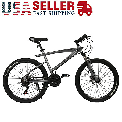 #ad 26quot; 21 Speed Mountain Bicycle Disc Brakes Front Suspension Aluminum Alloy Bike $199.03
