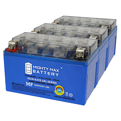 #ad Mighty Max YTX7A BSGEL 12V 6AH Battery Replaces Tao Tao 50CC Scooter 09 3 Pack $72.99