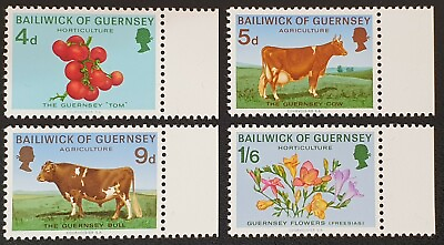 #ad DUZIK S: GUERNSEY 1970 quot;AGRICULTURE AND HORTICULTUREquot; SG36 39 MNH Nos2200 ** GBP 2.50