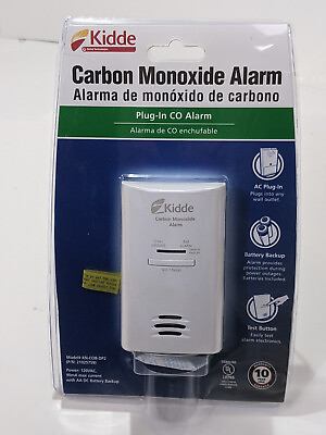 #ad Kidde Carbon Monoxide Detector Plug in CO Alarm w Battery BkUp Model KN COB DP2 $17.09