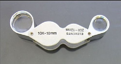 #ad Deluxe Dual Butterfly Jewelers Loupe 10x 18mm and 20x 12mm $12.89