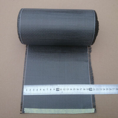 #ad 3K 200gsm 8quot; 20cm width Real Carbon Fiber Cloth Carbon Fabric Plain Tape $4.99
