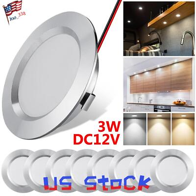 #ad 1 12 PCS 12V Recessed Ceiling Lighting Fixtures LED Interior RV boat Trailers $11.29