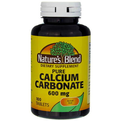 #ad 3 Pack Nature#x27;s Blend Calcium Carbonate Tablets 600 mg 100 Ct $26.97