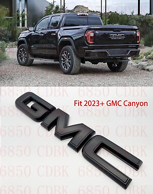 #ad For Rear GMC Matte Black OVERLAY Emblem Badge Fit 2023 GMC Canyon $44.88
