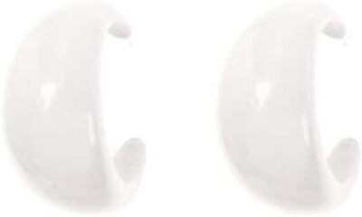 #ad Fashion Acrylic C Hoop Earrings for Women White Chunky Resin Open Hoops Ligh $35.50