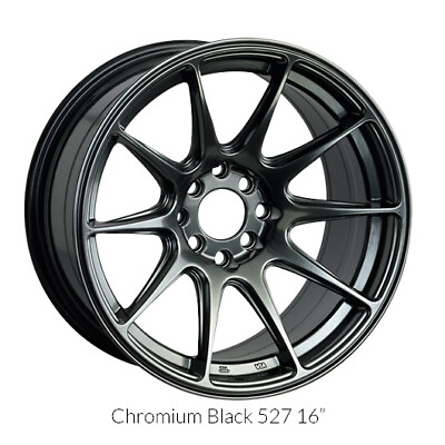 #ad XXR Wheels Rim 527 18x8 5x100 5x114.3 ET42 73.1CB Chromium Black $201.70