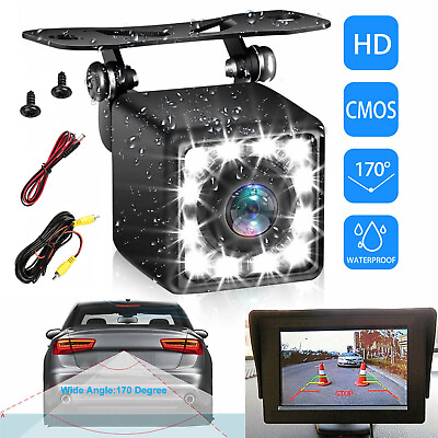 #ad 170° CMOS Car Rear View Backup Camera Reverse HD Night Vision Waterproof CAM Kit $10.98