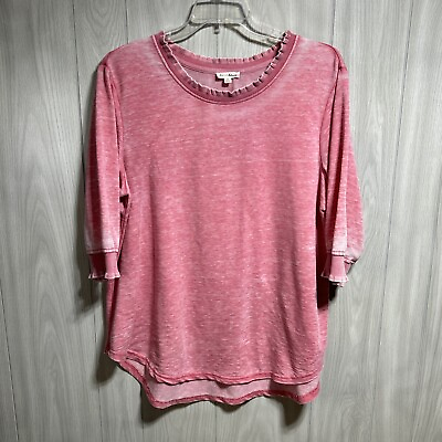 #ad Jane And Delancey Vintage Look Pink Top Size 1X $9.97